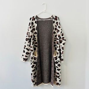 Leopard print cardigan